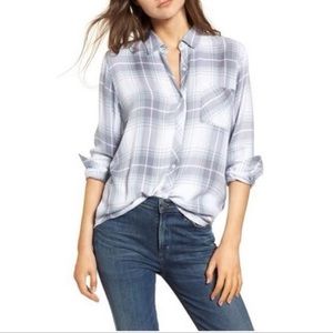 Rails Hunter Plaid shirt in ocean